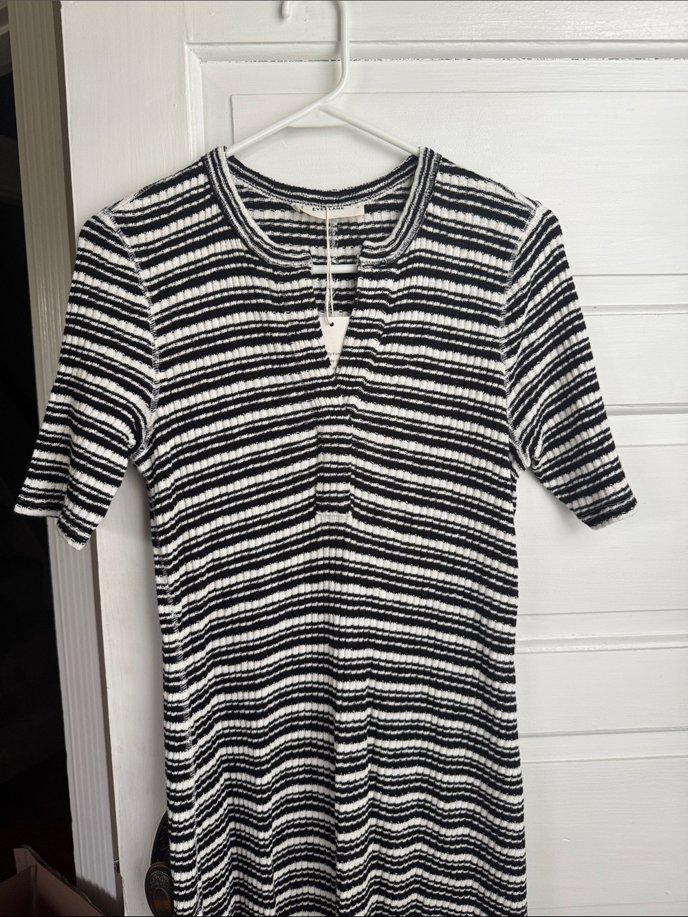 Everlane rib knit Henley dress